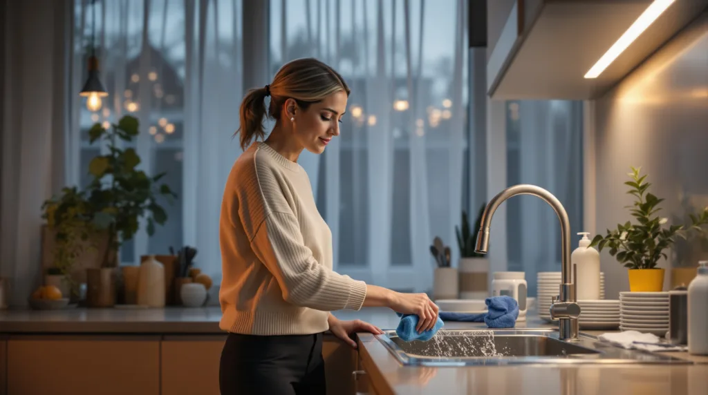 entdecken sie diesen einfachen spülmittel-trick am abend, der ihnen zeit und geld spart – perfekt für einen effizienteren haushalt.