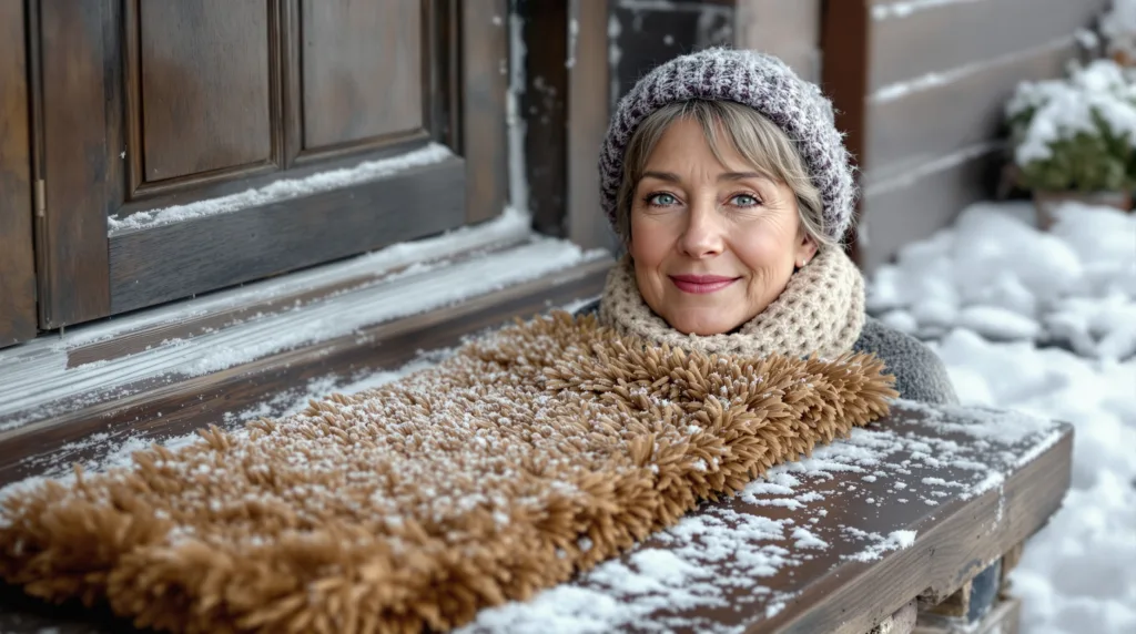 eine hausfrau erklärt, warum sie ihre fußmatte im winter bewusst nicht wäscht und welche vorteile diese entscheidung hat.