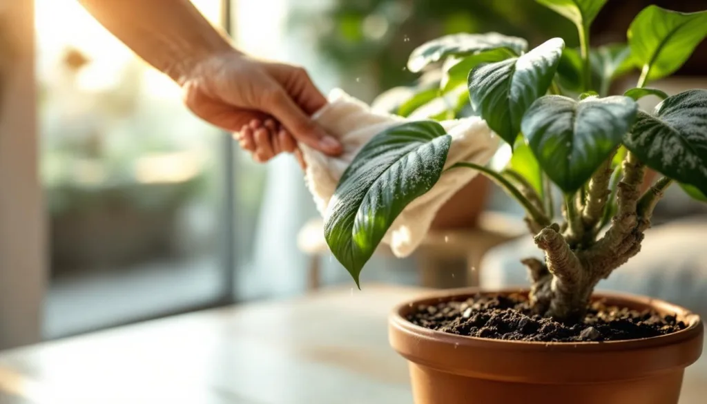 entdecken sie einen einfachen trick, der staubigen zimmerpflanzen sofort neues leben schenkt – ganz ohne gießen oder düngen!